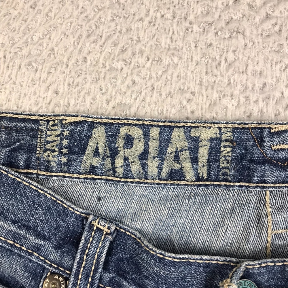 Ariat Jeans Mens 38 (39x35) M6 Slim Boot Blue Western Work Cowboy Denim - Picture 6 of 14
